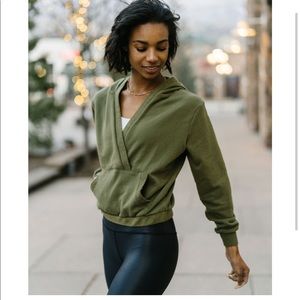 Olive Calmness Pocket Hoodie